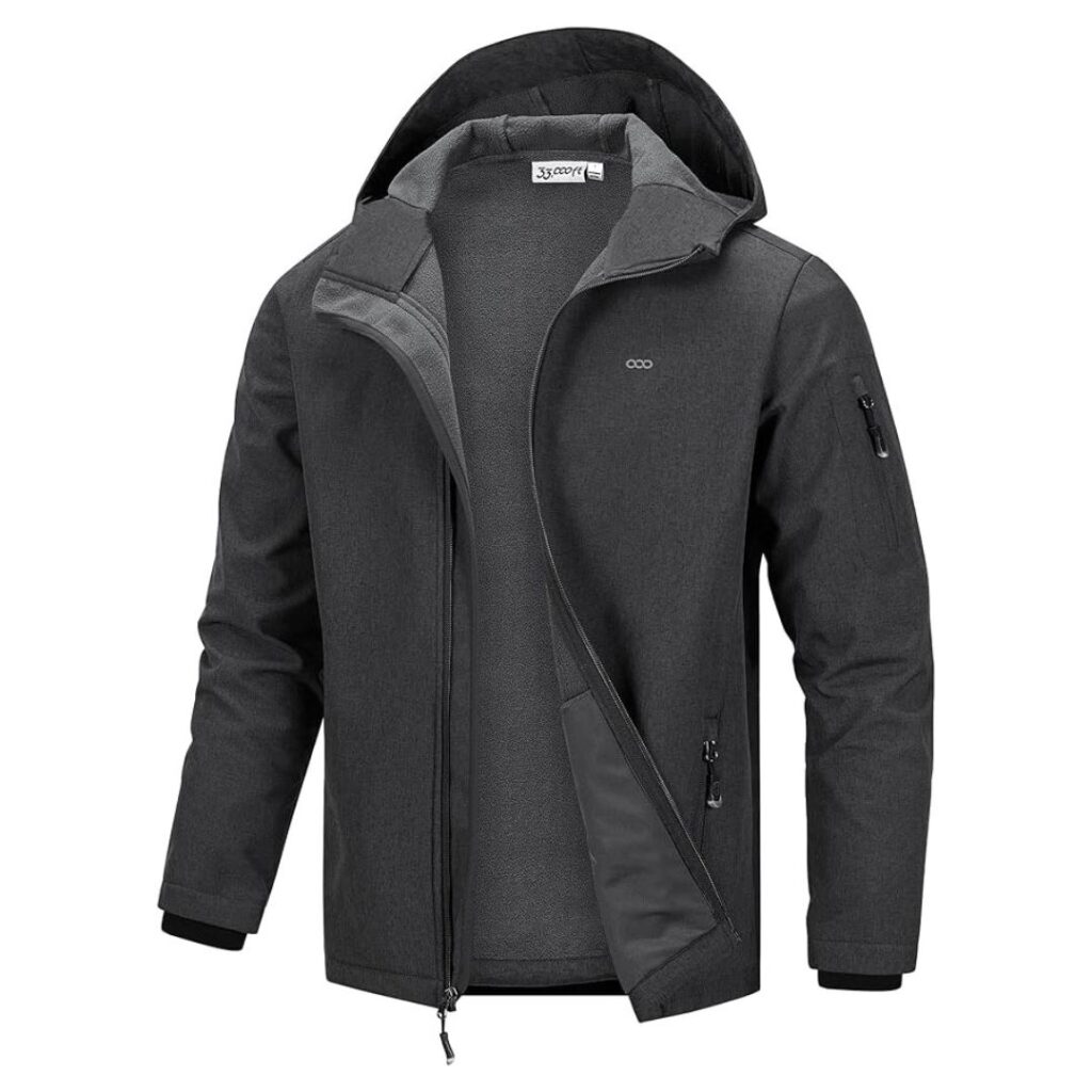 Men's Fleece Lined Rain Jacket