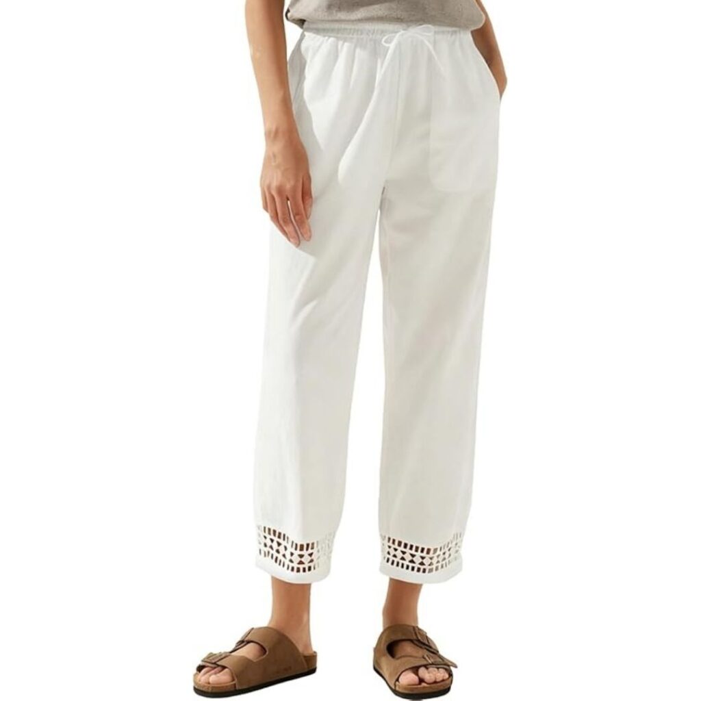Womens Loose Fit Linen Pants
