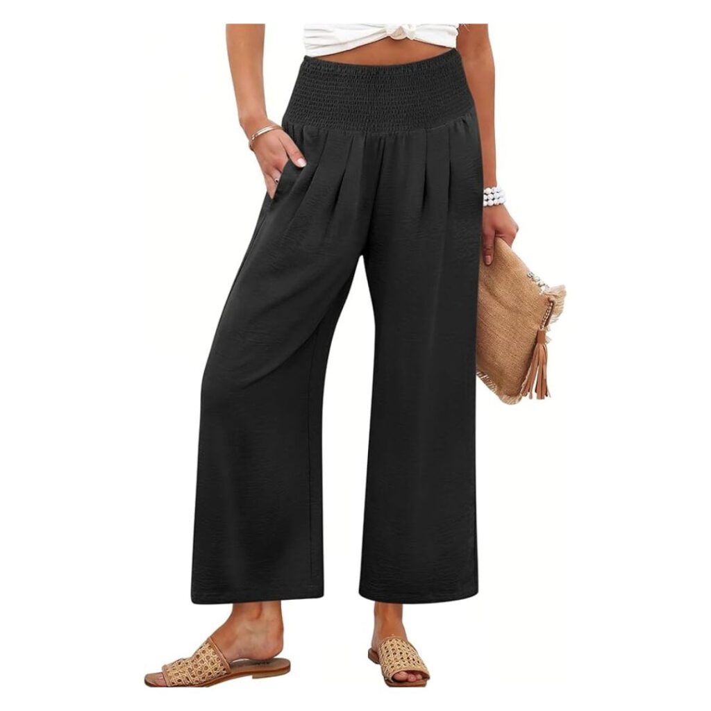 Womens Wide Leg Palzzo Pants Black